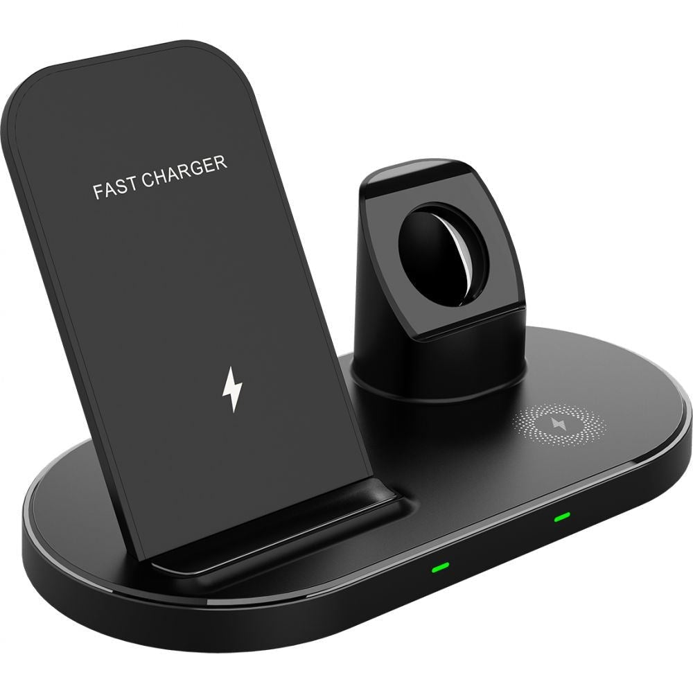 Statie Incarcare Wireless Tech-Protect W55 3-in-1 - 15W Smartphone-uri Apple Watch AirPods & TWS - 6216990211935 - 3