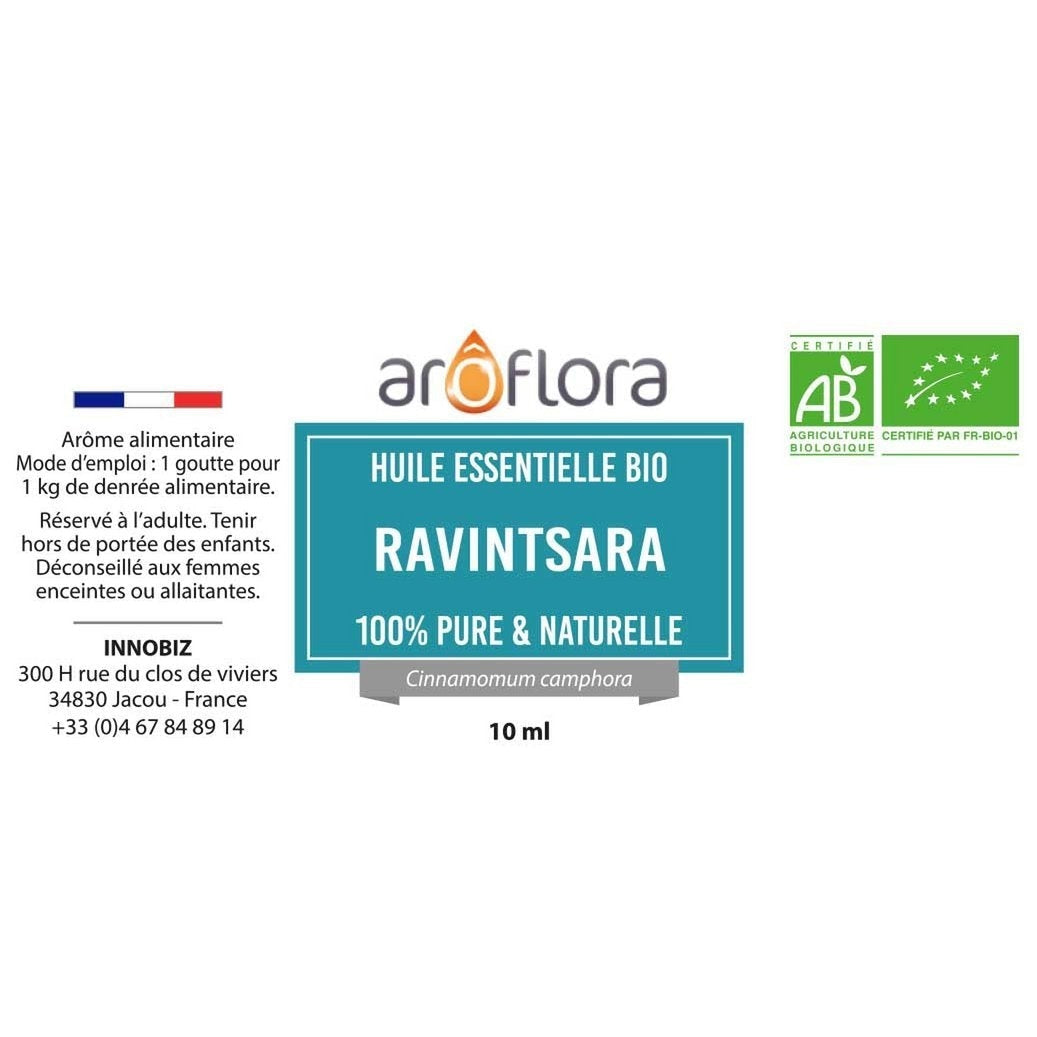 Ulei Esential AroFlora Ravintsara 10ml - 100% Pur Natural Organic - 2288 - 3700471002295 - 4
